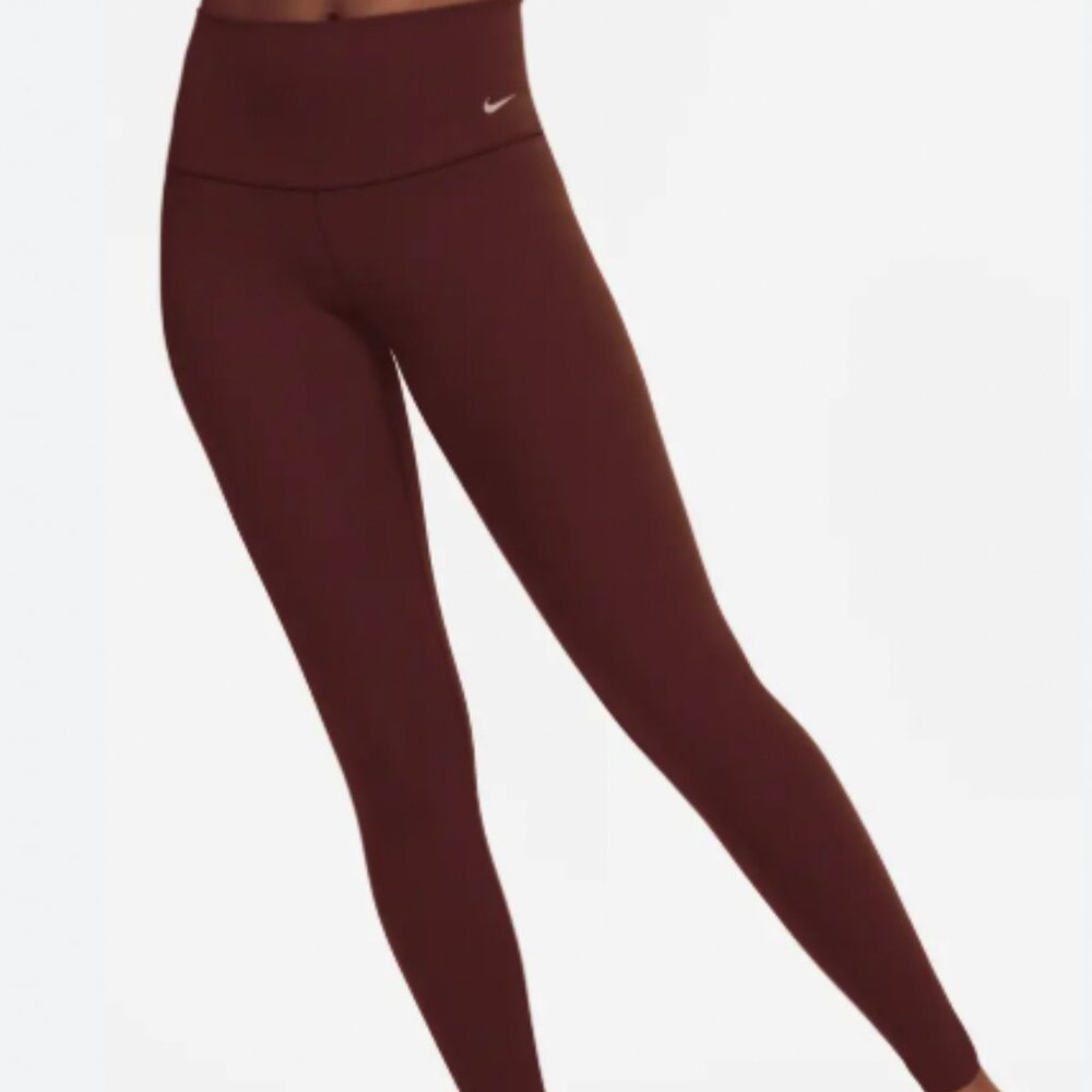 Nike Women's Zenvy Burgundy 3/4 Length Performance Leggings - Size - Large